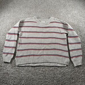 Marine Layer Sweater Womens Medium Striped‎ Linen Cotton Cream Crewneck Pullover